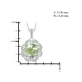 thumbnail image 2 of JewelersClub Silver Necklaces for Women –Silver Necklace for Women .925 Sterling Silver – Green Amethyst Necklace Centerpiece, White Diamond Accents – Hypoallergenic Pendant, 2 of 4