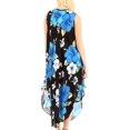 thumbnail image 2 of Sakkas Aba Women's Casual Summer Floral Print Sleeveless Loose Dress Cover-up - B-Blue - One Size, 2 of 5