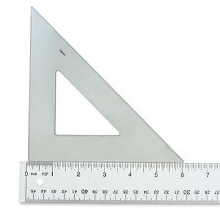 Architectural and Engineering Scale Ruler Set, Imperial Measurements 12'',  Black Laser-Etched Aluminum Architect Triangular Ruler for Architects