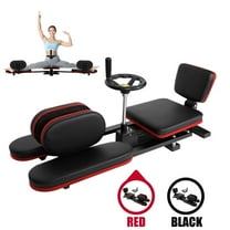Red Accent Advanced Leg Stretcher, Muscle Recovery, Black Leg Stretcher Machine, Splits Flexibility Device, targeting Cheer Studio, Athletic, Fitness Club