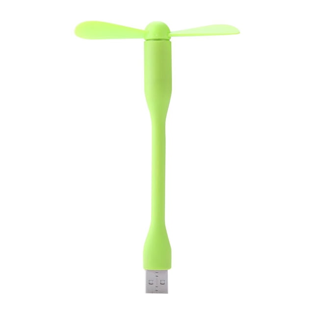 Mini ventilador USB flexible portátil para banco de energía/portátil Gadget de verano (verde)