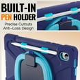 thumbnail image 3 of XYX Case for Samsung Galaxy Tab S11 11 inch 2025 Released, 360 Degree Rotating Hand Grip Shockproof Cover with Shoulder Strap, NavyBlue Blue, 3 of 7
