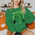 thumbnail image 3 of St Patricks Day Sweatshirt Women Shamrock Crewneck Long Sleeve Shirt Irish Lucky Leaf Pullover Graphic Shirts Tops, 3 of 5