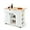 White, variant on Gymax Kitchen Island Cart Rolling Serving Trolley w/ Drop Leaf Spice Rack Shelves Black