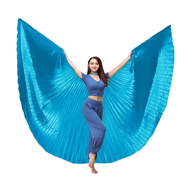 Ala de danza del vientre Injueey 360 grados para adultos accesorios de baile lago azul