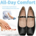 thumbnail image 2 of CHICVOMEY Flats for Women Mary Jane Flats Square Toe Comfort Ballet Flats with Memory Foam Insole Dressy Flats Shoes Wide Feet Friendly, 2 of 7