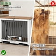 thumbnail image 4 of MEDEHOO 33.3’’ Dog Crate Furniture, Folding Dog Crates with 360° Rotating Bowls, Wooden Puppy Cage Kennel with Metal Frame for Small & Medium Dogs Indoor, Removable Tray and Floor (White), 4 of 8