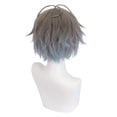 thumbnail image 3 of Peluca de cosplay corta de 30 cm gris y azul para personajes de anime, 3 of 3