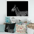 thumbnail image 3 of Designart 'Sideview Of Zebra In White and Black' Farmhouse Framed Art Print, 3 of 4