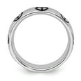thumbnail image 2 of Sterling Silver Stackable Expressions Polished Enameled Peace Sign Ring Size 10, 2 of 5