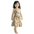 thumbnail image 2 of Piuwrlz Summer Dresses for Girls Casual Play Dresses Suspender Crew Neck Pleated Skirts Multicolor Size 7 Years, 2 of 3
