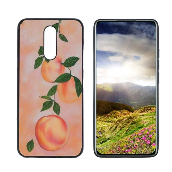 Compatible with LG Xpression Plus 2 Phone Case, Peach-4 Case Men Women, Flexible Silicone Shockproof Case for LG Xpression Plus 2