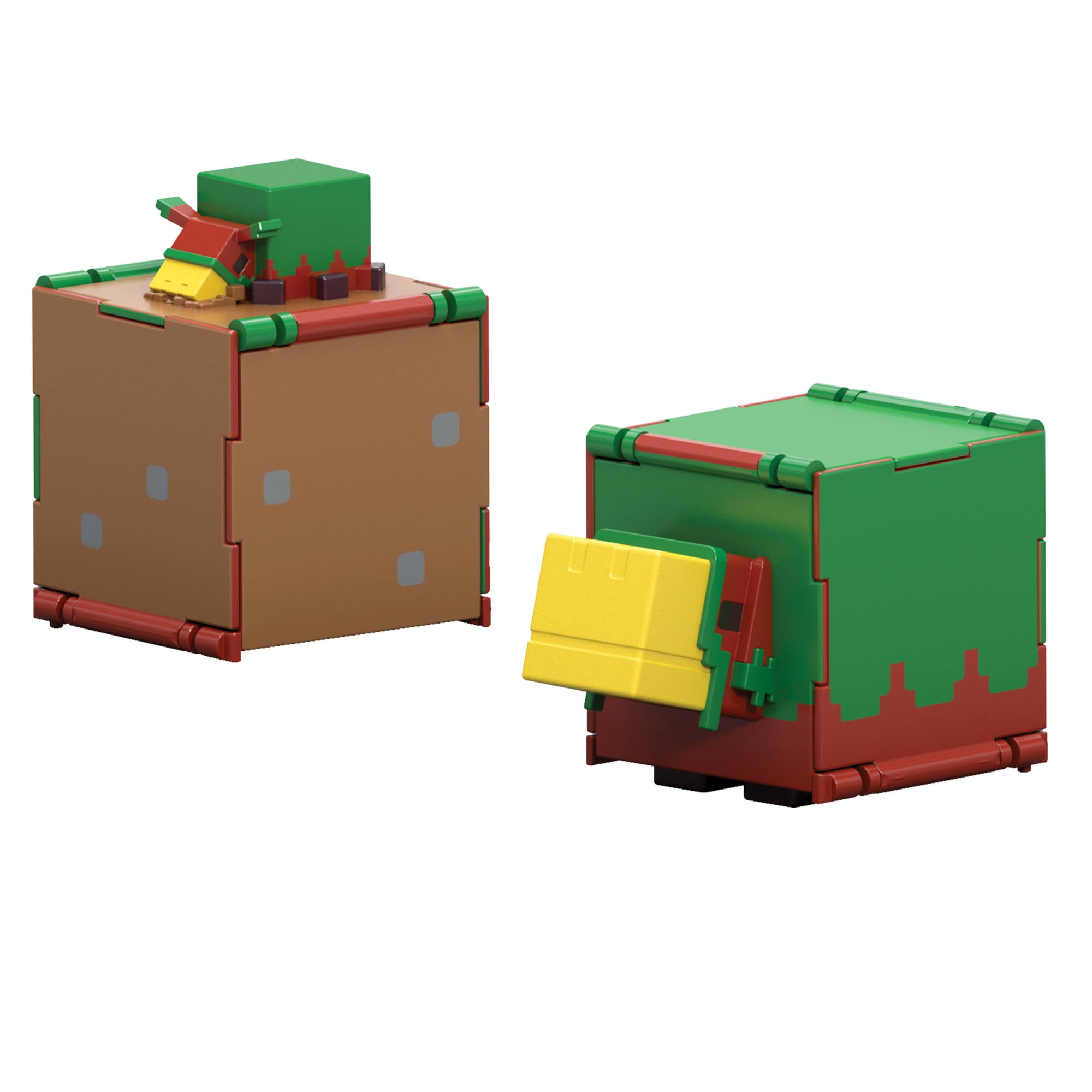 Minecraft Flippin’ Figs Figures, 2-in-1 Fidget Play, 3.75-inch Scale Baby Sniffer & Adult Sniffer