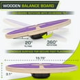 thumbnail image 2 of ProsourceFit Wooden Balance Board Core Non-Slip Wobble Trainer, 2 of 7