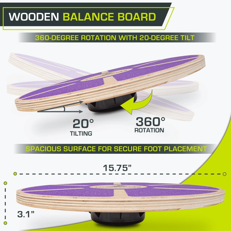 Prosourcefit Wooden Balance Board, Non-Slip Wobble Trainer photo 2