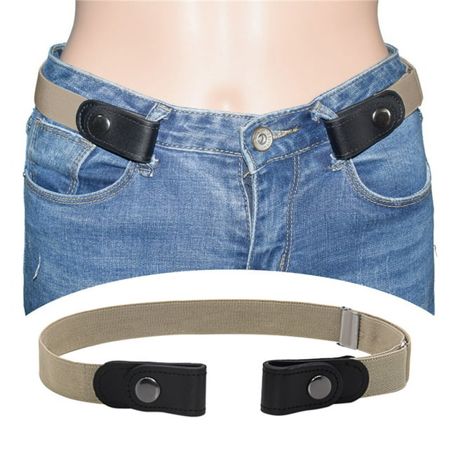 Xihbxyly Cinturón Elástico Sin Hebilla, Ajuste Cómodo, Tira Metálica Ajustable, Diseño Unisex, Apto para Todo Tipo de Pantalones, Ideal para Embarazadas, Sin Complicaciones de Hebilla, Talla Ajustabl