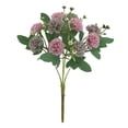 thumbnail image 2 of Purple & Pink Realistic Artificial Hydrangea Bouquet - 29×12×3cm/11.41×4.72×1.18in Fake Flowers Realistic, Artificial Flowers Indoor, Home Decor Floral Arrangement No Soil/Water Needed, 2 of 9