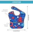 thumbnail image 4 of Kdxio Nautical Animals Bibs For Babies, Baby Bibs for Eating, Toddler Bibs, Waterproof Bibs, Feeding Bibs, for Toddlers, Boys, Girls, 4 of 8