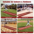 thumbnail image 5 of Costway Softball Pitching Mat with Pitching Mound, Anti-Fade Turf & Anti-Slip Foam Backing Red, 5 of 10