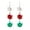 Sliver, variant on Yoyauz Christmas Earrings for Women, Cute Green Christmas Gift Bow Dangle Earring, Holiday Crazy Party Drop Stud Earrings