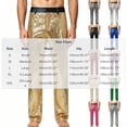 thumbnail image 2 of Men Shiny Sequin Straight‑Leg Dress Pants, Glitter Sparkly Waistband Trousers, Nightclub Party Stage Pants, 2 of 4