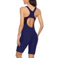 thumbnail image 6 of Women One Piece Printed Swimsuit Sports Racerback Athletic Training Swimwear Color Block, 6 of 6