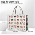 thumbnail image 3 of Large Capacity Tote Bag,Boston Terrier Dog and Flower Florals Handbag Fashion Luxury Tote Bag,15.7"x13"x 5.1" Inches,Laptop Compatible, 3 of 6