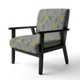 thumbnail image 2 of Designart "Black and Yellow Tropical Floral" Upholstered Patterned Accent Chair and Arm Chair, 2 of 5