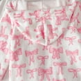 thumbnail image 4 of Tfken Girls Pajamas Robe Bowknot Graphic Sleepwear Long Sleeve Hooded Bathrobe With Pockets Loungewear Homewear Casual Winter Nightwear Toddler Classic Clothes Size 9-10 Years, 4 of 9