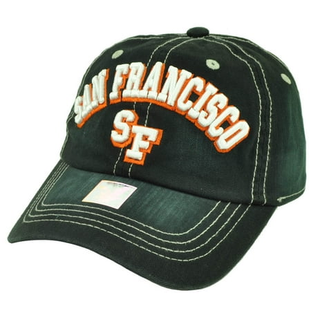 San Francisco California Cali SF Hat Cap Black Relaxed Sun Buckle