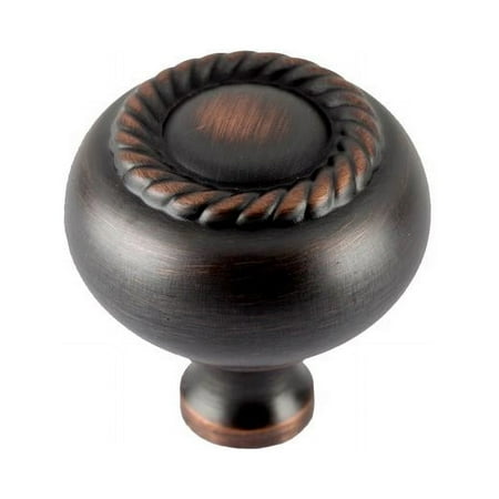 Bulldog Round Cabinet Knob 1 in. D 2 pk