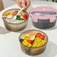 thumbnail image 4 of Fiudx Lonchera para Estudiantes, Recipiente para Microondas con Diseño Dividido, Caja Bento con Sello Hermético, Incluye Cubiertos, Tenedor y Cuchara, Almacenamiento para Preparar Comidas, Solución p, 4 of 5