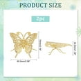 thumbnail image 2 of 2 Esculturas de Mariposas Doradas 2.8x2.6x1.4 pulgadas Figura de Mariposa de Metal Sólido, Adorno de Modelo de Mariposa 3D, Figuras de Animales Dorados, 2 of 6