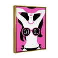 thumbnail image 4 of Stupell Industries Cool Sunglasses Woman Phrase Abstract Painting Gold Floater Framed Canvas Art Print Wall Art, 25 x 31, 4 of 10