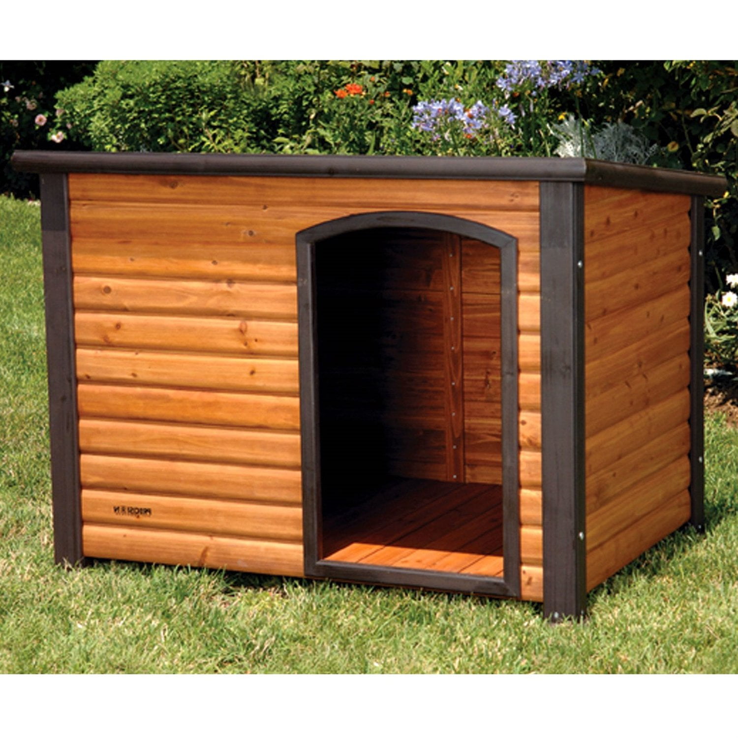 Large 45inch Outdoor Solid Wood Dog House with Raised Floor Walmart