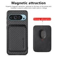 thumbnail image 4 of Dteck for Google Pixel 9 Pro XL Magnetic Removable Wallet Case, Shockproof with Magnetic Card Holder Fiber Pattern for Pixel 9 Pro XL PU Leather Cover, Black, 4 of 5