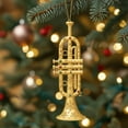 thumbnail image 3 of Musical Instrument Decoration Pendant - Elegant Design with Delicate Details, Gifts Gold Saxophone Christmas Tree Ornament, Perfect Hanging Ornament for Christmas Tree and Home, 2pcs, 3 of 5