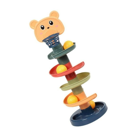 Ball Spiral Tower Mental Physical Exercise Active for Go Ramp Birthday Gift Kids 5 layers 5 balls