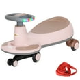 thumbnail image 1 of Qaba Kids Wiggle Car w/ Parent Traction Rope, Music, Light, Pink, 1 of 7