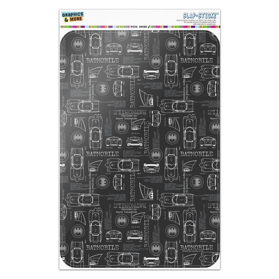 Batman Batmobile Blueprint Pattern Home Business Office Sign