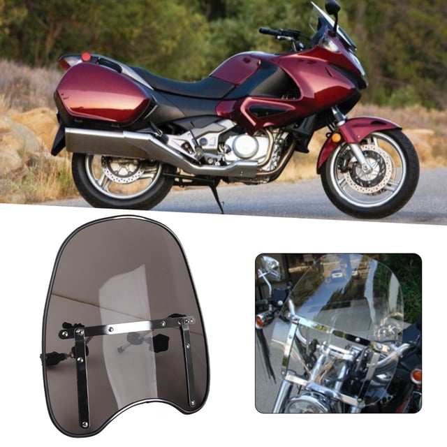 Parabrisas de Motocicleta, Montaje de Manillar de 22-25 mm, ABS Universal, Reducción de Deslumbramiento Duradero, Actualización Elegante