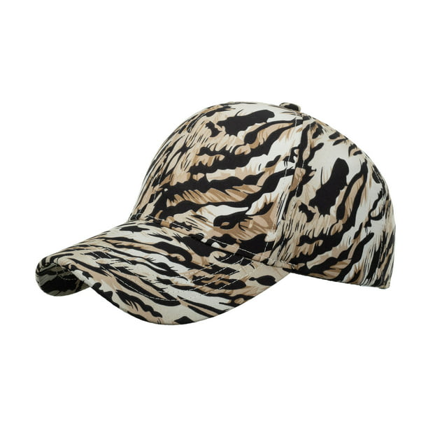 Mens Hat Adult Male Snap Back Hats for Men Fashion Men Men Sport Tiger  Stripes Print Breathable Beach Baseball Cap Hip Hop Hat Clothes(A,One Size)  
