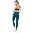 thumbnail image 3 of Women's High Waist Pocket Activewear Leggings, Teal, Full Length, M, 3 of 5