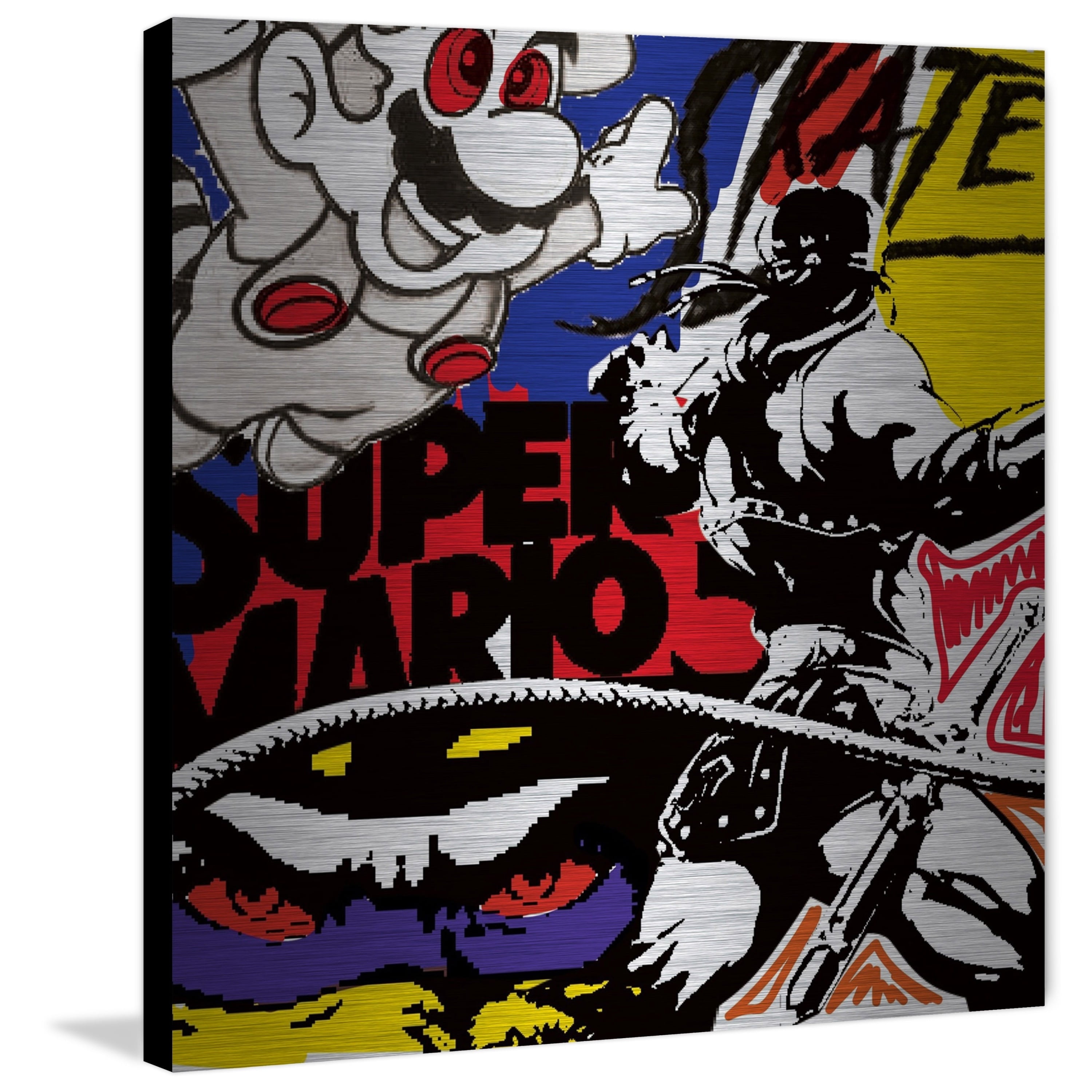 Marmont Hill "Super Games II" by Josh Ruggs Painting Print on Brushed Aluminum