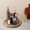 Round Decorative Tray Farmhouse Bathroom Decor Wood Riser Kitchen ...