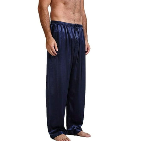 

JBEELATE Mens Classic Silk Satin Pajamas Pyjamas PJ Loungewear Pants Sleepwear Bottoms