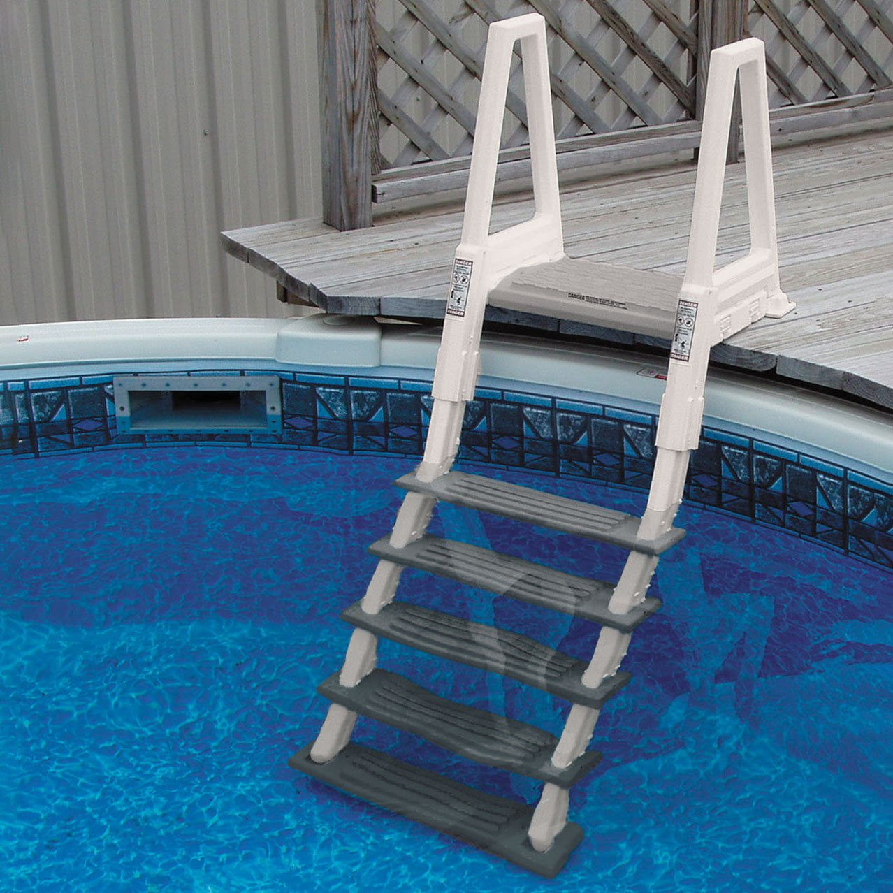 Confer Heavy Duty Above Ground Swimming Pool Ladder 46 56 Inches Gray 6000b