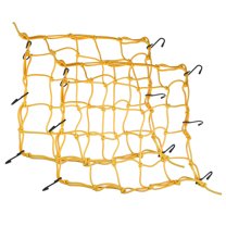 Unique Bargains  2pcs Motorcycle Motorbike Elasticated Luggage Cargo Nets Nylon Yellow