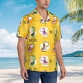 thumbnail image 6 of Cute Giraffe Men'S 3d Print Casual Button Down Shirts, Novelty Hawaiian Short Sleeves M, 6 of 7