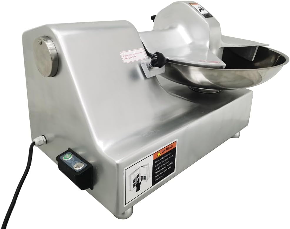 Meat Vegetable Cutter Meat Ginger Garlic Food Chopper Prep Food Processor Stainless Steel 8L